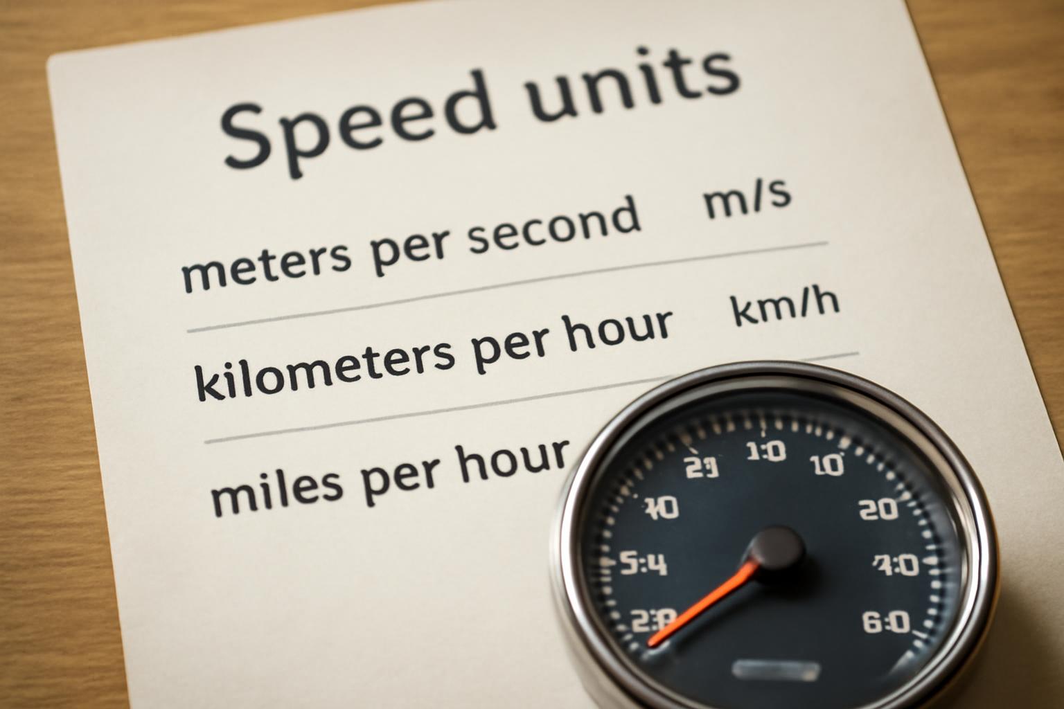 Sebesség mértékegységei egyszerűen